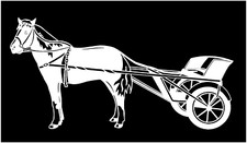 Miniature Horse and Cart Decal