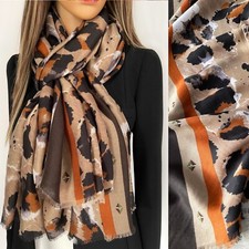 Beige Brown Tan Ladies Leopard