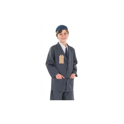 Child wartime boy - wartime, grey