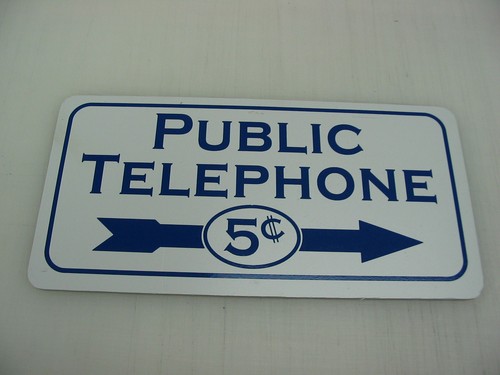 Public telephone cents - cents, metal