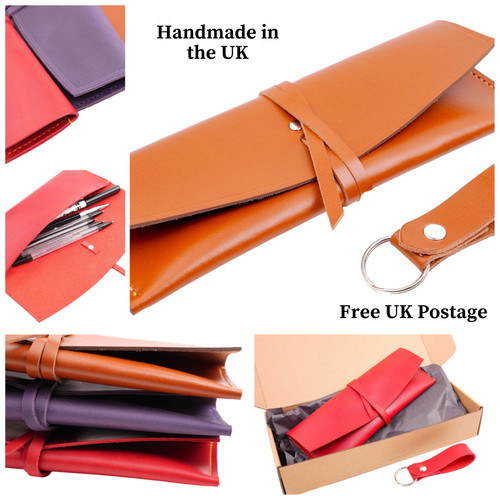 Handmade leather pencil case - pencil, &