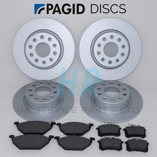 COATED FRONT REAR BRAKE DISCS & PADS FOR SEAT LEON 1.9 2.0 TDI FSI TFSI 05-12