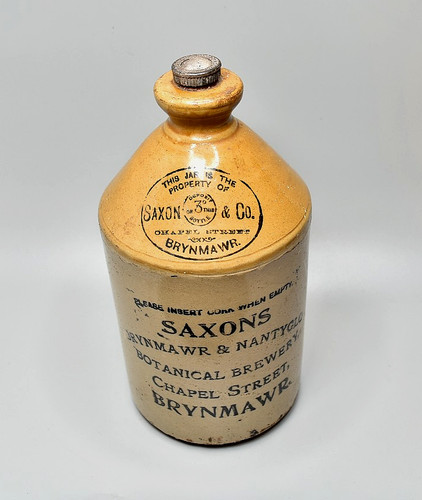 Vintage stoneware flagon - stoneware,