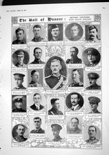 Original Old Antique Print