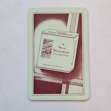 W.D. & H.O. Wills Wild Woodbine Cigarettes 1940s Card Single Vintage Playing Car
