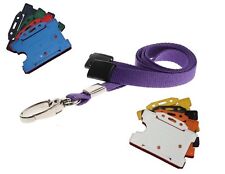 Purple Safety Breakaway Lobster Clip Neck Lanyard & FREE ID Card Badge Holder 