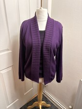 Lizzi Clarke Basics Purple Knit Faux Twin Set (One Piece) – Size M/L