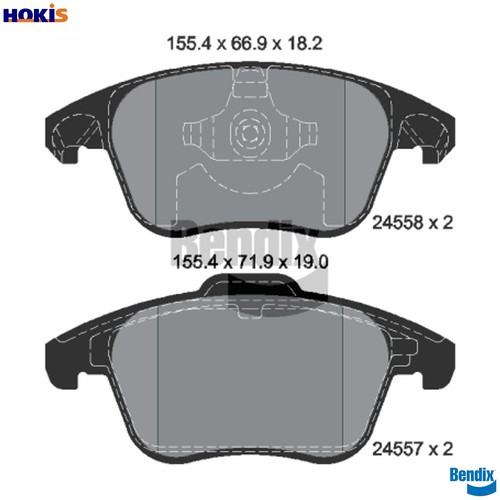 Brake pad set disc - brake,