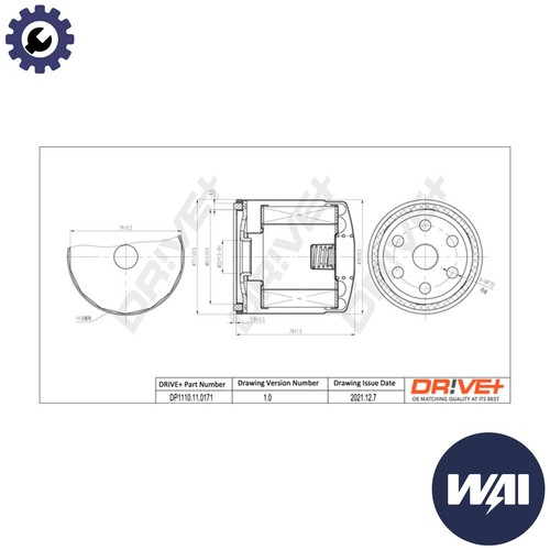 Oil filter dp1110 0171 - filter, dp1110.11.0171