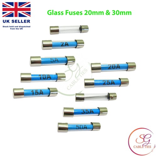 Glass fuses 20mm and - ,