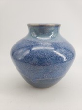 Stoneware Pottery Blue Vase