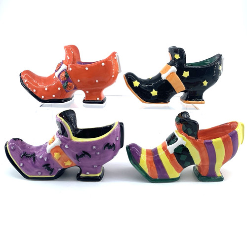 Ceramic witch shoes set 4 - shoes,