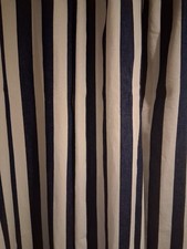 Navy blue/natural stripe denim x 4 mid weight fabric lengths each 2.3m x 140cm