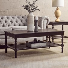 Black Wooden Coffee Table with