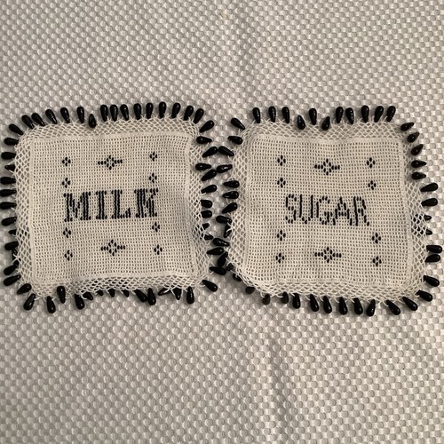 Vintage beaded milk jug - vintage, and