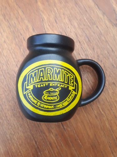 Marmite mug novelty black and - mug,