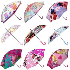 Girls Waterproof Classic Umbrellas, Kids Outdoor Rain Stick Brolly for 3-7 Years