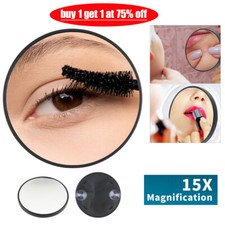 15X Magnifying Make Up Eyebrow Mirror With Suction Cups Travel UK