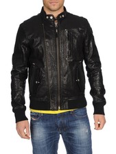 Diesel leys leather jacket - diesel,