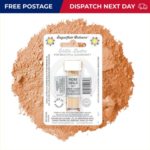 Eye catching rose gold edible - gold,