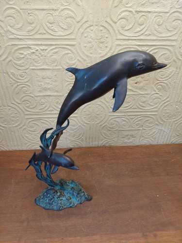 Antique bronze dolphin - bronze,