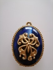 Max Factor blue enamel styled