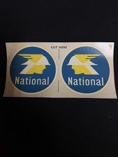 NATIONAL BENZOLE 1960’s vintage waterslide 1 pair of decals NOS Lambretta etc. 