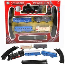  Classic Train Set Battery Operated Train With Light & Sound Ideal Gift For Kids