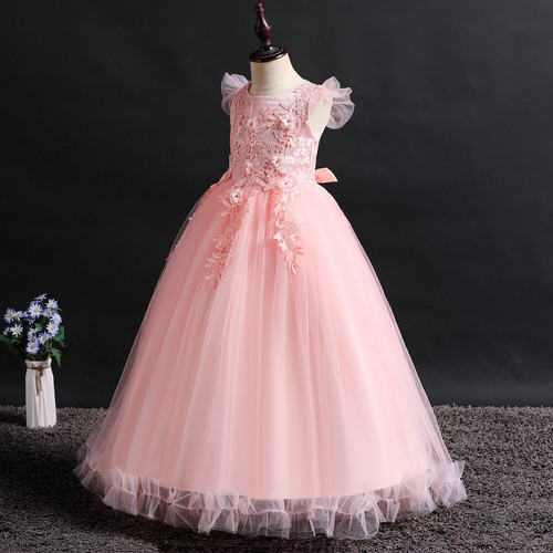 Flower kids girls long party - flower,