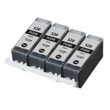 4 Black Ink Cartridge For Canon Pixma MP630 MP640 MP980 MP990 MX870 PGI520