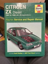 Haynes Citroen ZX Manual 91-98 Diesel 