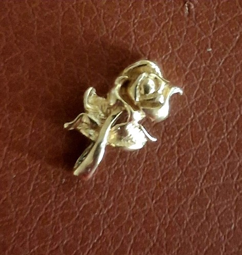 Vintage 14k gold rose charm - 14k,