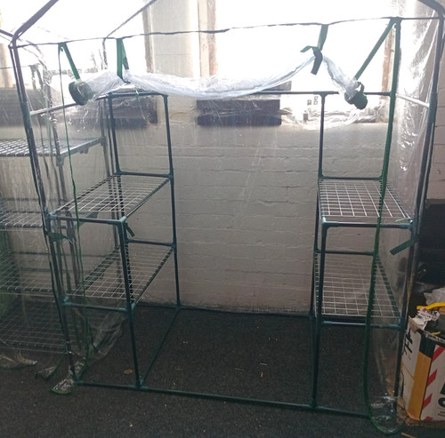 Mini walk greenhouse with - walk-in,