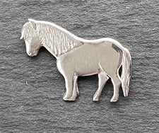 Vintage silver Shetland Pony brooch by Shetland Silvercraft