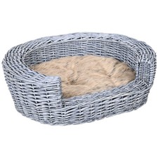 PawHut Wicker Pet Bed Willow