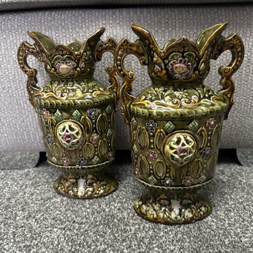 Vintage majolica vases - 2,