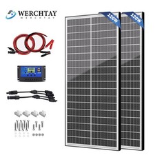 200W 240W Watt 12V 24V Volt Mono Solar Panel Kit RV Caravan Shed Battery Charger