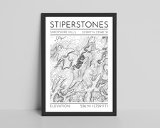 Stiperstones Contour Map