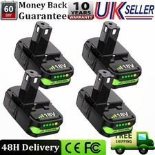 3.8Ah For Ryobi 18V Battery BPP-1817M 1815 P108 RB18l13 RB18l50 P107 Tools UK