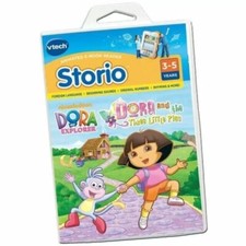 Dora The Explorer / Dora & The 3 Little Pigs Video Games Storio E-Reading System