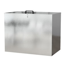 67L Large Animal Feed Bins Storage 1/2/3 Compartments Galvanised Metal Outdoor