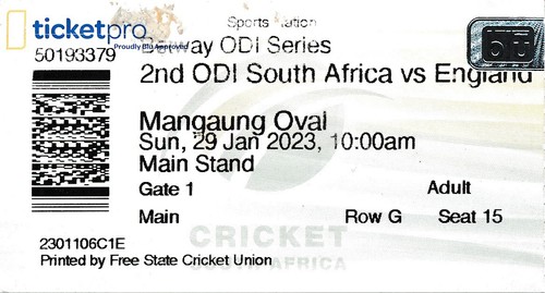 Cricket ticket south africa - -,