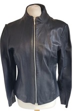 Trekway London Women's Leather Jacket Black Size 12