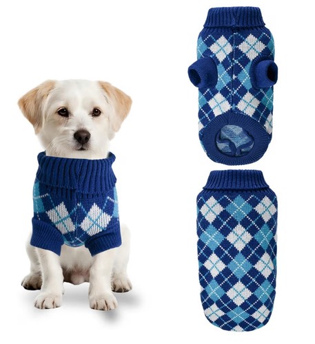 Knitted dog jumper - knitted, turtleneck