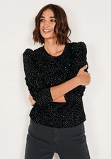 HUSH Devere sequin velvet Top 16 uk xmas sparkly new years party RRP £69 BNWOT 