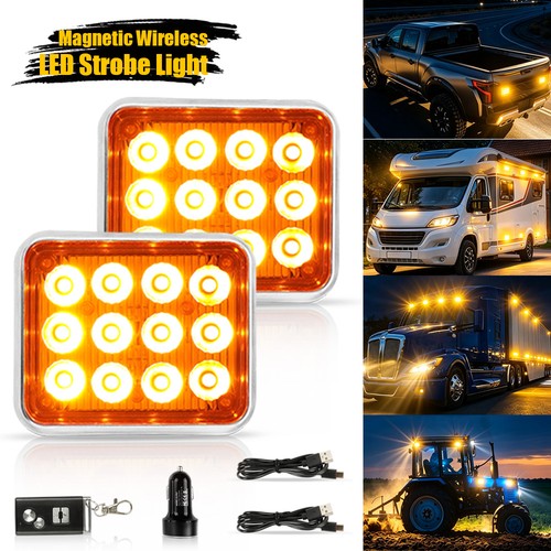 12led amber magnetic - 2x,