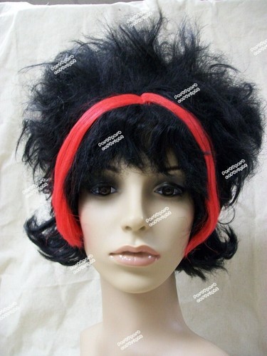 Chunky gothic wig black with - chunky,