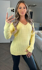 Womens Twist Cable Knitted V