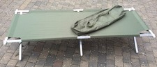 NEW Genuine British Army Heavy Duty Aluminium Frame Folding Camp Bed upto 150kg!