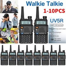 Lot Baofeng UV-5R Walkie Talkie Dual Band UHF VHF Ham FM Two Way Radio Black UK